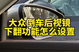 大众倒车后视镜自动下翻功能怎么设置，学会了避免刮蹭轮胎#汽车知识 #用车知识