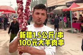 新疆红柳大肉串 100元一串#新疆美食 #是新疆那味儿了 #新疆羊肉串