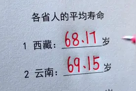 各省人的平均寿命 #手写#冷知识视频封面