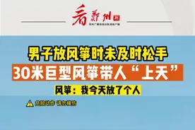 男子放风筝时未及时松手 30米巨型风筝带人“上天”视频封面