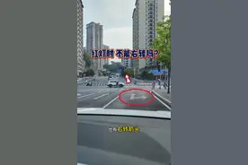 红路灯路口，圆形红灯时不能右转？ #每天一个用车知识 #红绿灯