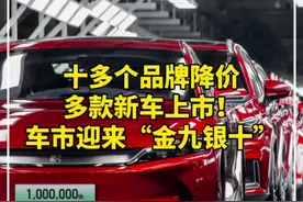 十多个品牌降价，多款新车上市！车市迎来“金九银十”。