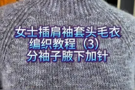 女士插肩袖套头衫编织教程（4） 分袖子腋下加针#我们一起织毛衣 #毛衣编织教程视频封面