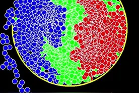 每出去一个小球就会产生三个新的小球，直到最后崩溃！ #这一击贯穿星辰 #视觉盛宴 #无限循环 #抖音创作者大会