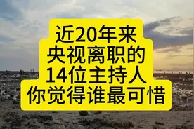 近20年来，央视离职的14位主持人，你觉得谁最可惜？视频封面