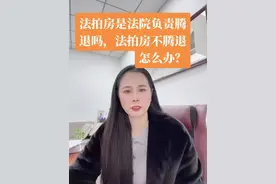 法拍房是法院负责腾退吗？法拍房不腾退怎么办？ #债务纠纷 #执行 竞买法拍房风险较大 慎重视频封面
