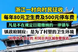 浙江一村每年向村民收80元卫生费 （荔枝新闻）视频封面