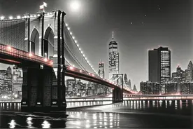 AI铅笔素描世界都市一瞥