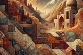 AI伊朗、土耳其、印度三国地毯和挂毯图案精选视频封面