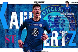 “看到你穿阿森纳的球衣后 还是觉得蓝色29号适合你”#哈弗茨