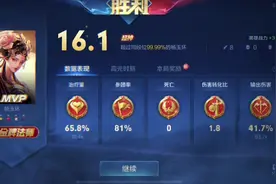 原来巅峰赛真的有16.1诶#王者荣耀 #我来秀战绩的