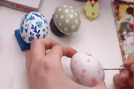 画鸡蛋彩绘，简单！#画画 #创意美术 #制作过程 #手工diy #手绘视频封面