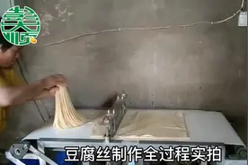 豆腐丝制作全过程实拍：磨浆，煮浆，点浆，成型，切丝，卤制