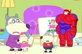 呆萌小狗操控机器人打扫房间，房间学绘画，真是好新颖好有趣呢视频封面