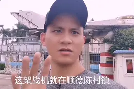 顺德陈村镇钊林公园里的飞机-战机，非常庞大。