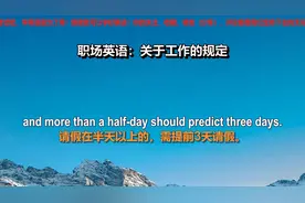 职场英语：关于工作的规定，外资企业工作英语学习资料视频封面