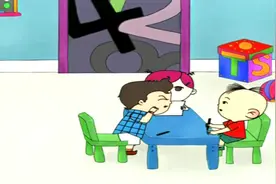 小美的爸爸不愧是个画家，如果不仔细看，还以为有两个小美呢！