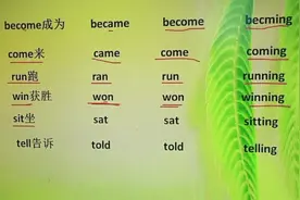 不规则动词的过去式、过去分词、现在分词变化表