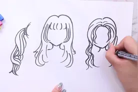 动漫卷发画法