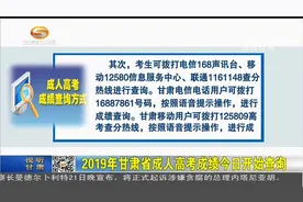 2019年甘肃省成人高考成绩今日开始查询视频封面