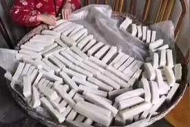 实拍湖北农村打糍粑，最古老传统的方式，特别香软，家乡的味道