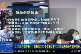 2.38万个岗位！成都出台10条措施促进2020年高校毕业生就业创业