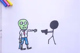 火柴人打僵尸怎么画