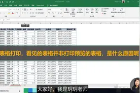 Excel表格打印，看见的表格并非打印预览的表格，是什么原因呢视频封面