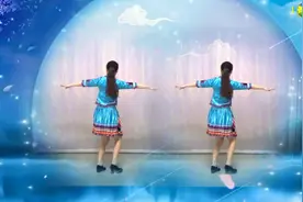 潮流原创广场舞《弥渡山歌》背面演示，简单易学网红舞蹈！