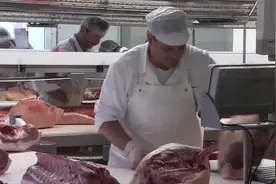 国外屠宰场这样切割猪肉，还真是第一次见，这种猪肉一定很贵吧视频封面