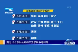 @初三学子们，湖北15个市州初三开学和中考时间公布了！