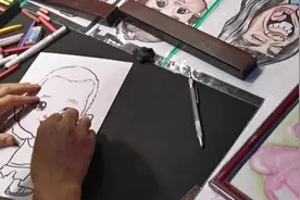 第110期聋哑人摆地摊给人画漫画像一小时赚了三百元视频封面