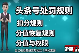 头条信用分你了解吗，分值直接影响到收益和账号安全，新手必学视频封面