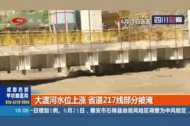 大渡河水位上涨，省道217线部分被淹，断道路段紧急实施交通管制视频封面