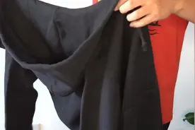 黑5海淘Champion冠军卫衣毛线帽上身穿搭