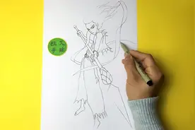 手绘长大后的哪吒简笔画 小伙伴你喜欢长大后的哪吒吗