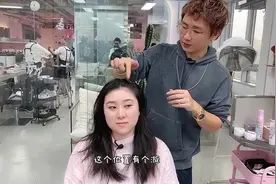 大脸女生发尾干额头有旋，硬被发型师整成小可爱