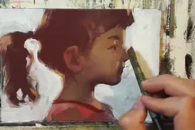 怎么画侧面小女孩全过程示范