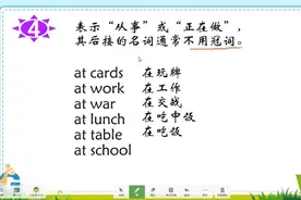 中小学英语考点词汇详解课，介词at的用法归纳，体会英语汉语差别视频封面
