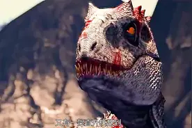 棘背龙大战暴虐霸王龙！ #恐龙世界 #史前巨兽 #古生物科普