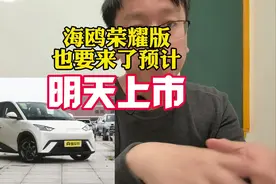 海鸥荣耀版明天也要上市了，这已经是比亚迪最便宜的纯电车型了