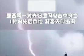 夫妻海滩散步，1秒内遭闪电先后击中双双身亡图片